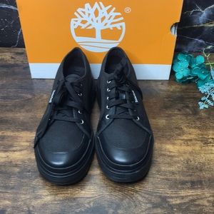 Timberland Raw City Mixed Material Sneaker in Black 8.5